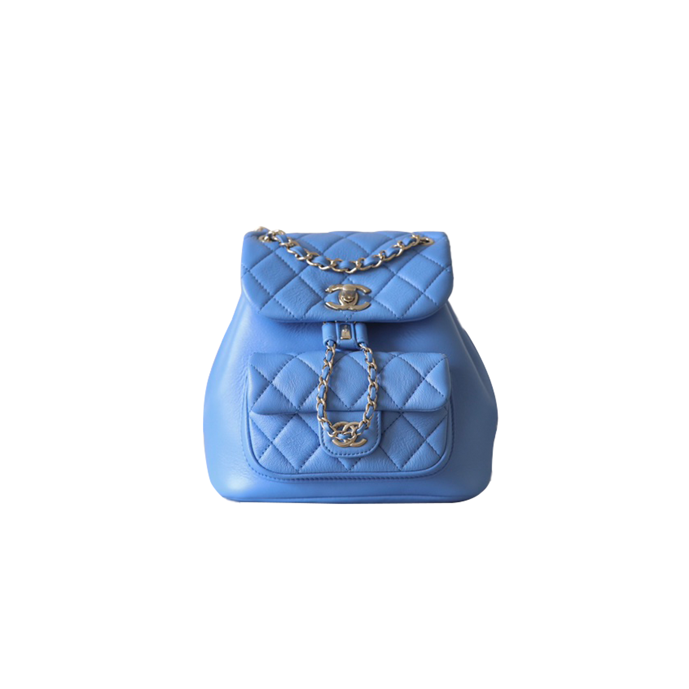 CHANEL MASTER DUMA BACKPACK BLUE S2908 (18.5*18*12cm)